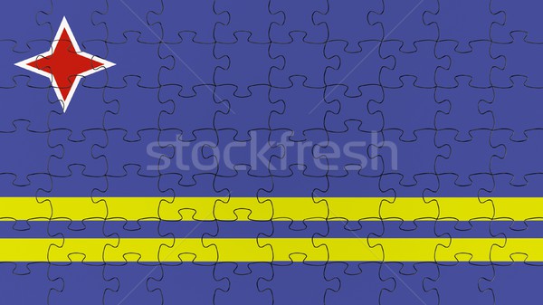 Bandiera puzzle paese sviluppo Foto d'archivio © OutStyle