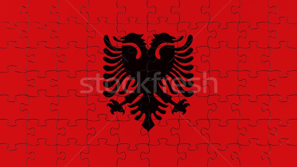 Albanian National Flag Stock photo © OutStyle