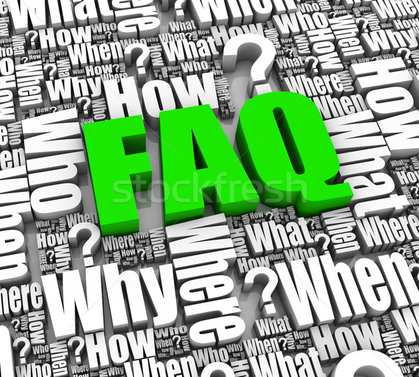 Souvent questions groupe faq 3D mots Photo stock © OutStyle