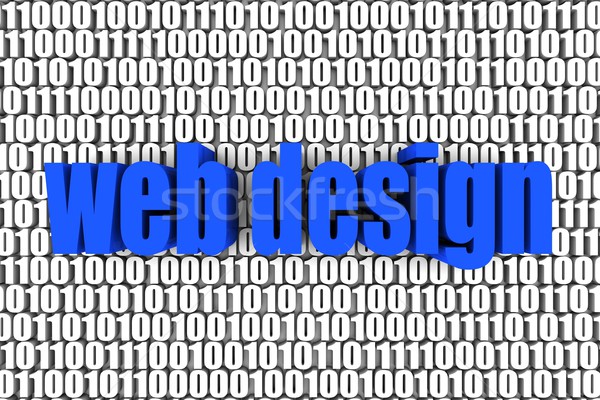 Stock fotó: Web · design · bináris · kód · 3d · szöveg · internet · terv · hálózat