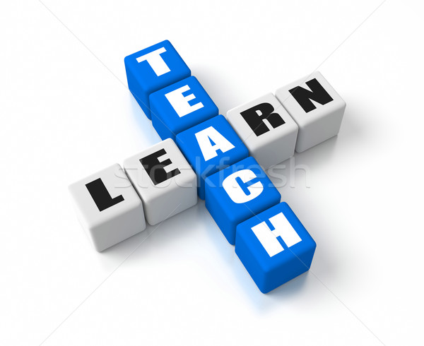 Insegnare imparare business concetti blu Foto d'archivio © OutStyle