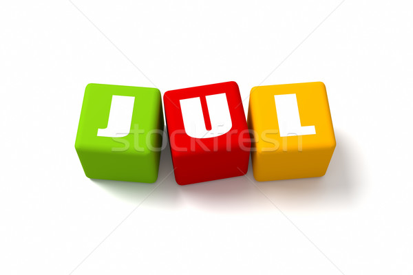July Colored Cubes Stock photo © OutStyle