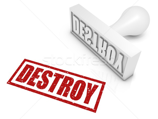 Destroy Rubber Stamp Stock photo © OutStyle