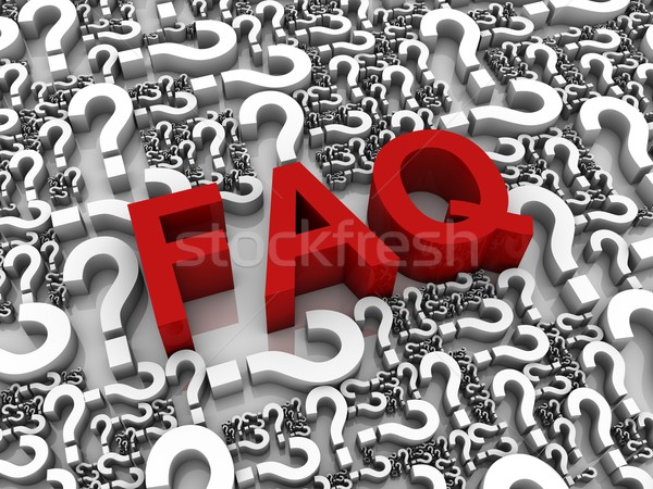 Często pytania faq 3d tekst znaki zapytania wsparcia Zdjęcia stock © OutStyle