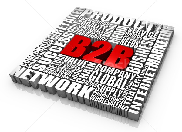 Business b2b 3D parole rosso Foto d'archivio © OutStyle