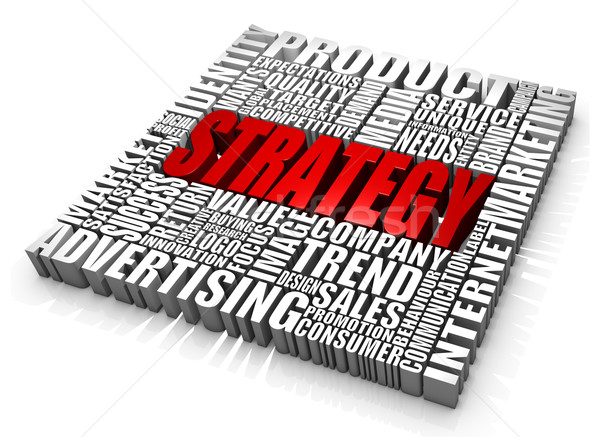 Strategia gruppo parole business concetti rosso Foto d'archivio © OutStyle