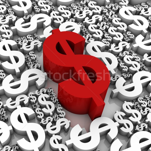 Dolar waluta symbol grupy 3D symbolika Zdjęcia stock © OutStyle