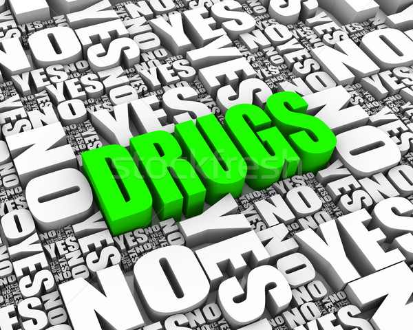 Drogue dilemme médicaments texte 3d oui pas [[stock_photo]] © OutStyle