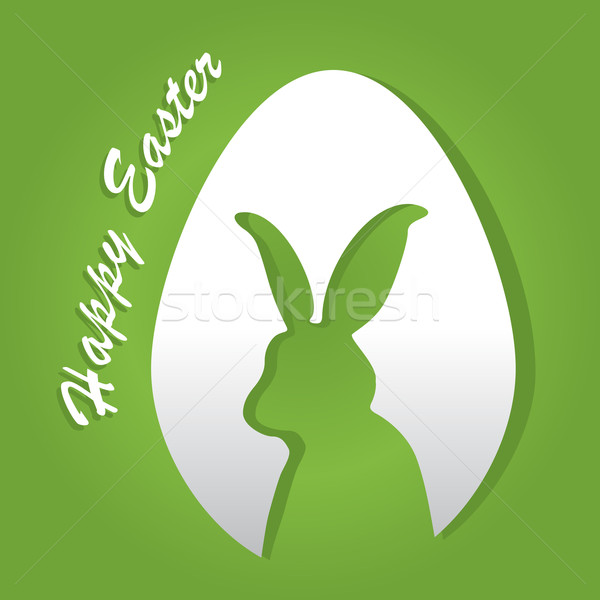 Pasqua design buona pasqua coniglio verde felice Foto d'archivio © oxygen64