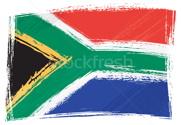 Сток-фото: Гранж · ЮАР · флаг · стиль