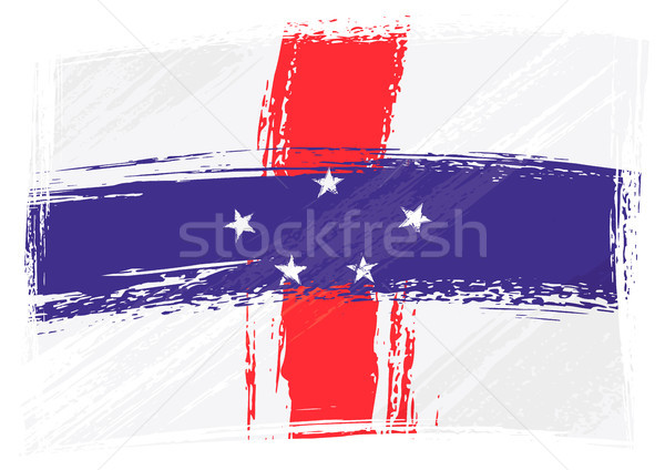 Grunge Nederland vlag stijl Stockfoto © oxygen64