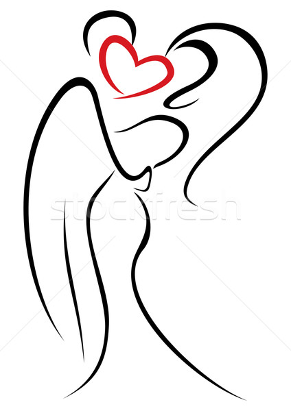 Cuplu dragoste abstract ilustrare iubit om Imagine de stoc © oxygen64