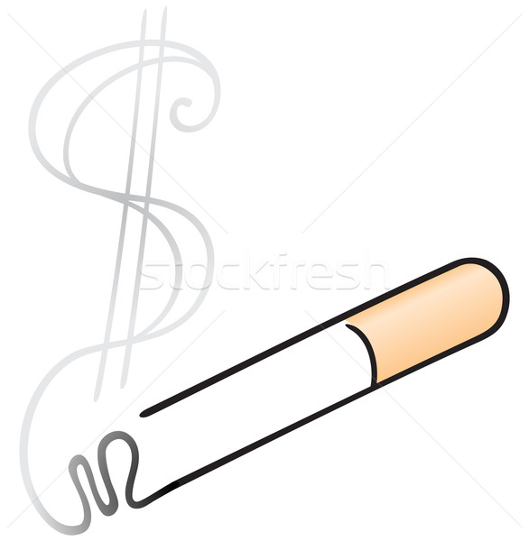 Sigara duman örnek dolar biçim nakit Stok fotoğraf © oxygen64