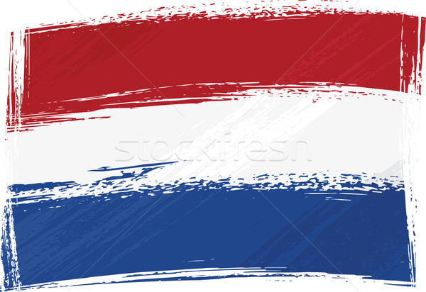 Гранж Нидерланды флаг стиль белый Сток-фото © oxygen64