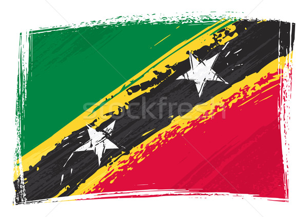 Grunge Saint Kitts and Nevis flag Stock photo © oxygen64