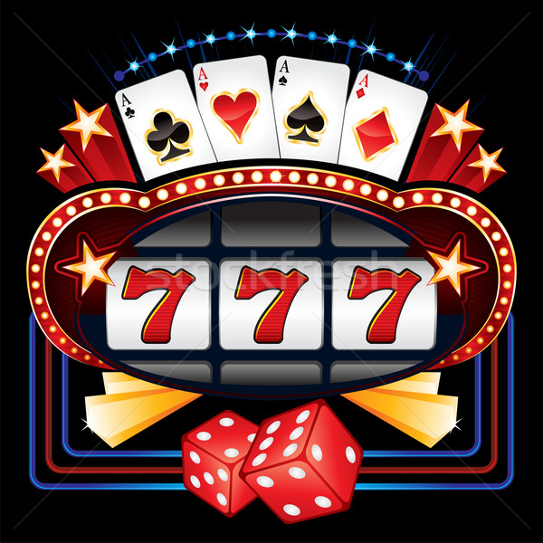 Casino máquina brillante ganar signo Foto stock © oxygen64