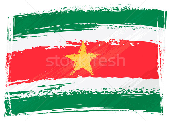 Grunge Surinam banderą stylu Zdjęcia stock © oxygen64