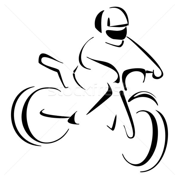 Motorcross sport illustratie man motorfiets rally Stockfoto © oxygen64