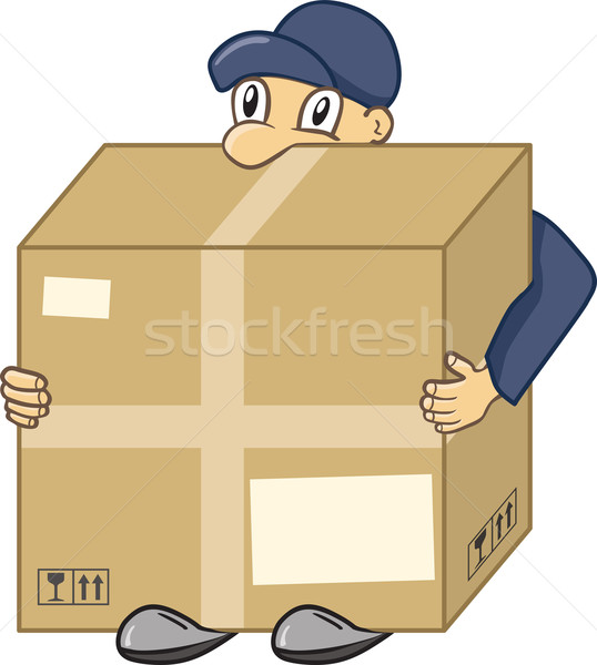 Boodschapper groot vracht mail store verpakking Stockfoto © oxygen64