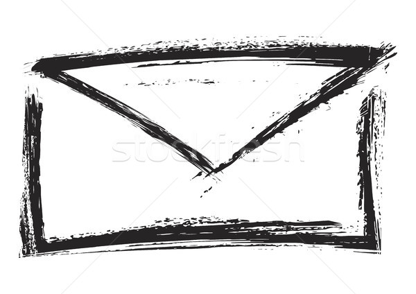 Lettera simbolo grunge stile mail Foto d'archivio © oxygen64