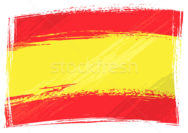 Grunge İspanya bayrak stil arka plan Stok fotoğraf © oxygen64