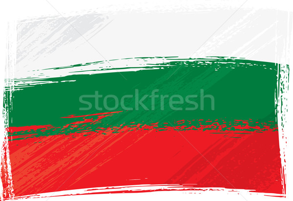 Grunge Bułgaria banderą stylu zielone biały Zdjęcia stock © oxygen64