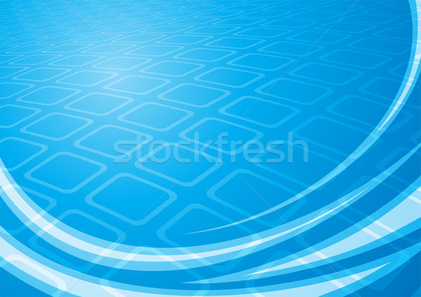 Kék négyzetek hideg absztrakt ragyogó körök Stock fotó © oxygen64