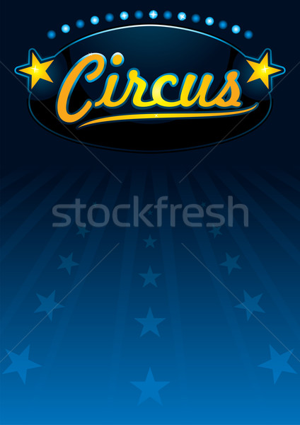 Circo diseno azul anunciante estrellas formas Foto stock © oxygen64