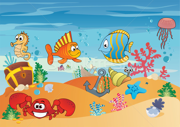 морем жизни морской пейзаж подводного Существа океана Сток-фото © oxygen64