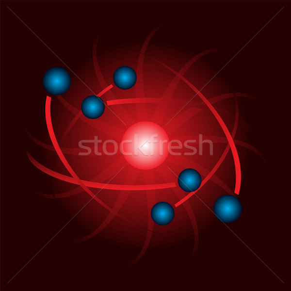 Atom Zeichen Wissenschaft Macht Chemie Forschung Stock foto © oxygen64