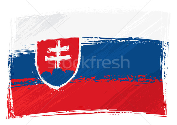 Grunge Slovakya bayrak stil Stok fotoğraf © oxygen64