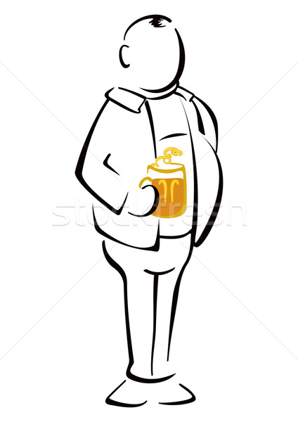 Beer drinker Stock photo © oxygen64