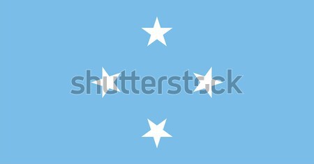Mikronezya bayrak vektör Stok fotoğraf © oxygen64