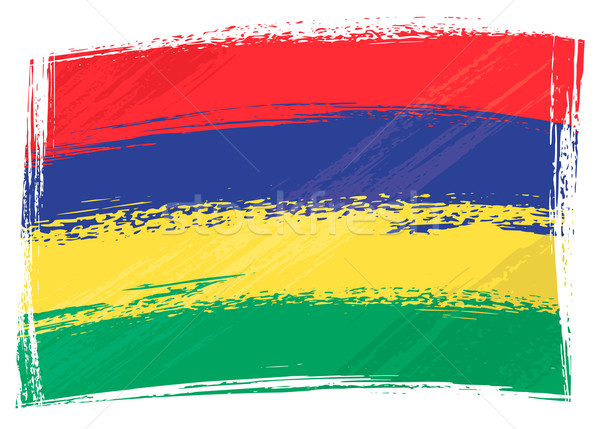 Grunge Mauritius flag Stock photo © oxygen64