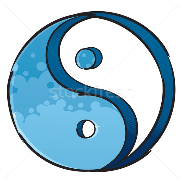 Artistic yin-yang symbol Stock photo © oxygen64