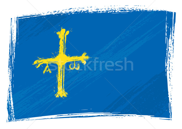 Grunge Asturias flag Stock photo © oxygen64