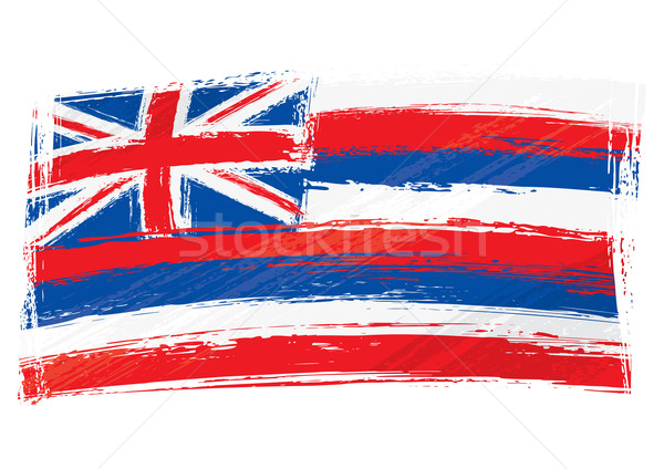 Grunge Hawaii bayrak stil arka plan Stok fotoğraf © oxygen64