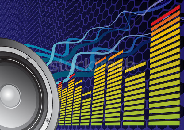 Musica speaker equalizzatore abstract sfondo onda Foto d'archivio © oxygen64