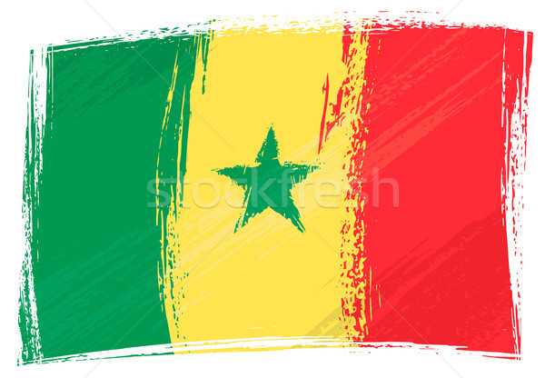 Stock foto: Grunge · Senegal · Flagge · Stil