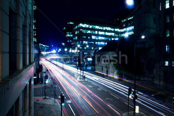 автомобилей фары Лондон улице ночь дороги Сток-фото © pab_map