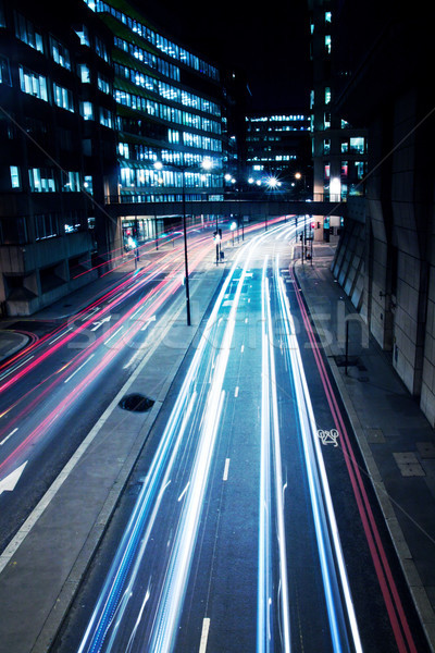 автомобилей фары Лондон улице ночь дороги Сток-фото © pab_map