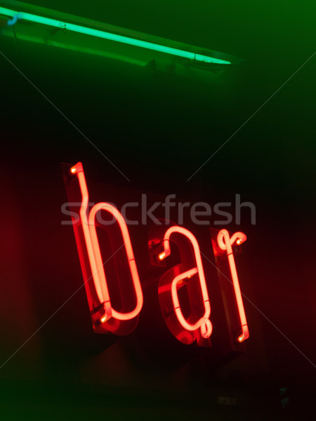 неоновых Бар красный зеленый коричневый Сток-фото © pab_map