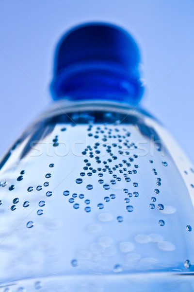 Flasche Wasser blau Blasen abstrakten Stock foto © pab_map