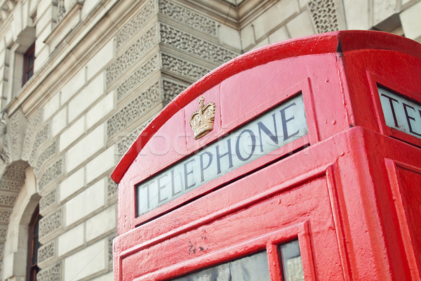 Rot Telefon Nische London Straße Tag Stock foto © pab_map
