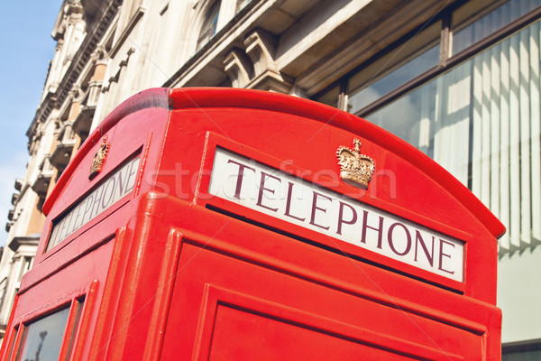 Rot Telefon Nische London Straße Tag Stock foto © pab_map