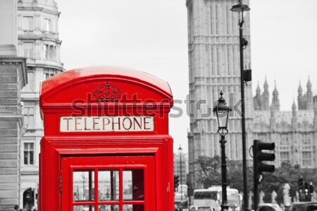 красный телефон стенд большой Бен Лондон улице Сток-фото © pab_map