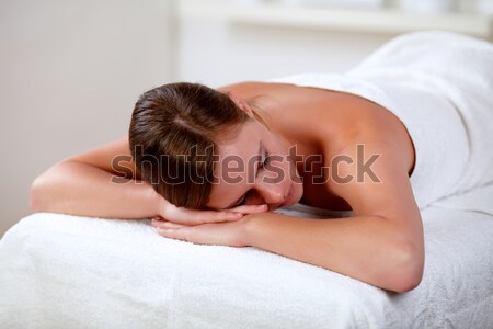 Young woman lying on a stretcher Stock photo © pablocalvog