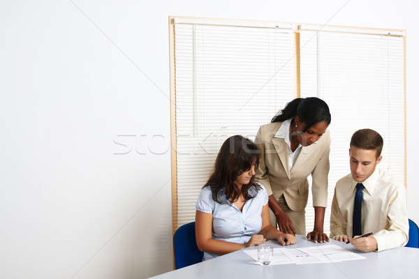 Stock photo: young business people working