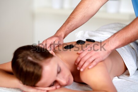 Young female relaxing face down Stock photo © pablocalvog