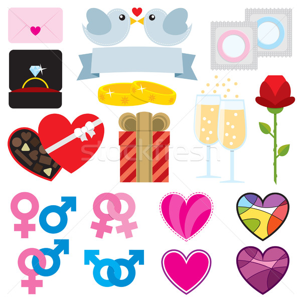 Valentine Set Stock photo © padrinan